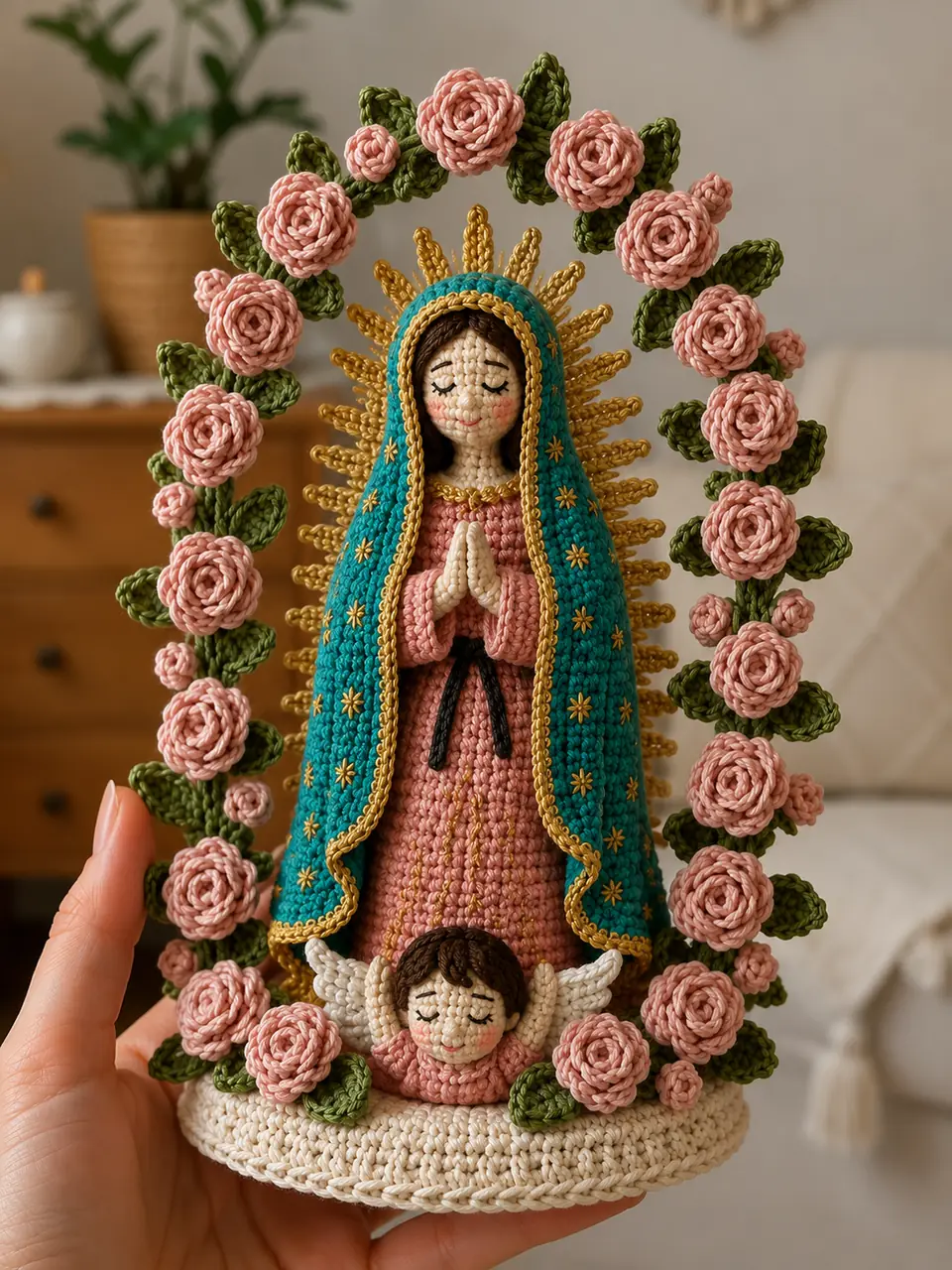 Nossa Senhora de Guadalupe em crochê
